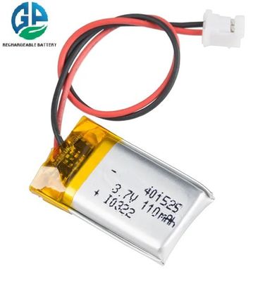 401525 Bateria recarregável 110mAh 3.7V KC IEC62133 Bateria Lipo-lítio-polímero aprovada