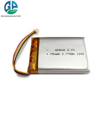 Ul Modelo 603040 Bateria de polímero de lítio 1s2p 3.7v 1500mah