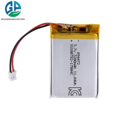 894472 3.7V 3200mAh KC IEC62133 Aprovado Bateria Recarregável de Íon de Lítio para Drone