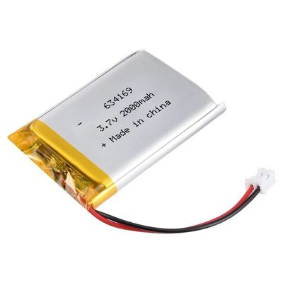 634169 Bateria de Polímero de Lítio 3.7V 2000mAh com 500 Ciclos para Ferramentas Elétricas e Eletrônicos de Consumo