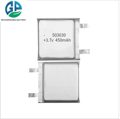 503030 3.7V 450mAh Lithium Polymer Battery Pack com 500 vezes a vida do ciclo para dispositivos de beleza