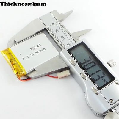 Bateria de polímero de lítio de 3,7 V e 300 mAh com 500 ciclos de vida para dispositivos de beleza
