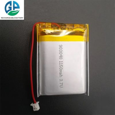 3.7V 1150mAh 903040 Bateria recarregável Lipo com 500 ciclos de vida para produtos digitais