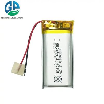 KC IEC62133 Bateria recarregável de Li-polímero de 3,7 V 650 mAh aprovada para dispositivos de beleza