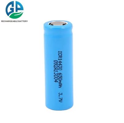 Bateria LFP de 3,7V 650mAh com Vida Útil de 2000 Ciclos - Bateria Recarregável LiFePO4 14430 Aprovada pela KC CB IEC
