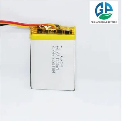 KC aprovado pela IEC62133 653450 3.7V 1000mAh Lithium Ion Li Polymer Battery Pack 500 vezes Vida útil