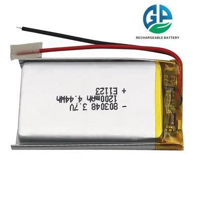 KC aprovado Bateria Lipo 803048 3.7V 1200mAh 4.44wh Bateria recarregável Li-Polymer