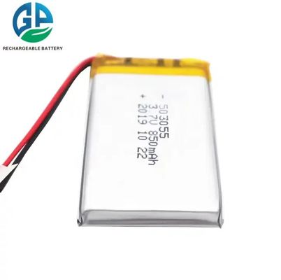KC, MSDS, RoHS aprovado 503055 Bateria recarregável de iões de lítio 3.7v 850mAh Bateria de lítio polímero