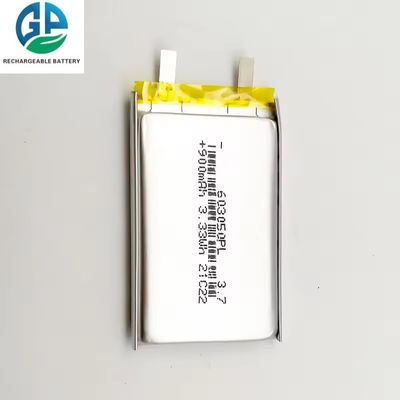 KC CB IEC62133 LP603050 Bateria recarregável 900mAh 3.7 v Bateria de lítio polimérica