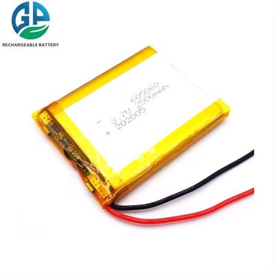 KC recarregável 3.7V 2500mAh Bateria de lítio polímero Lipo Bateria Pack 605060 IEC62133 aprovado