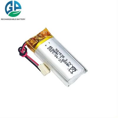 450mAh 3.7V Lithium Polymer Battery Pack com 500 vezes a vida útil do ciclo para dispositivos de pequeno porte