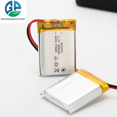 552535 3.7V 400mAh KC CB IEC62133 Aprovado Bateria de Polímero de Lítio Recarregável