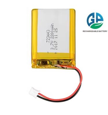 Bateria de Polímero de Lítio Recarregável Personalizada Aprovada pela KC CB IEC62133 3.7V 2200mAh