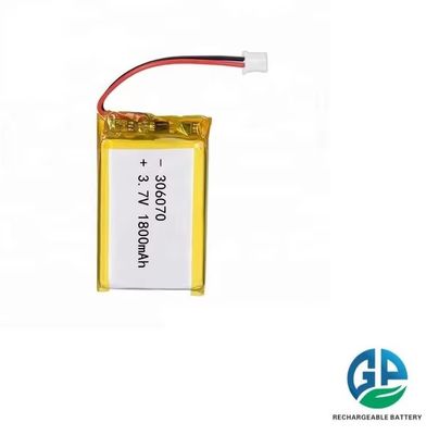 KC IEC62133 Aprovar Bateria recarregável de lítio polimérico de 3,7 V 306070 1800mah