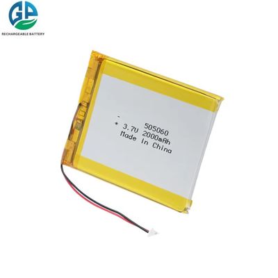 kC,UN38.3 Alta capacidade 3,7V Polímero de Lítio 7,4Wh 2000mAh Bateria Lipo 505060 Com Pcb Li Polímero Bateria Pack
