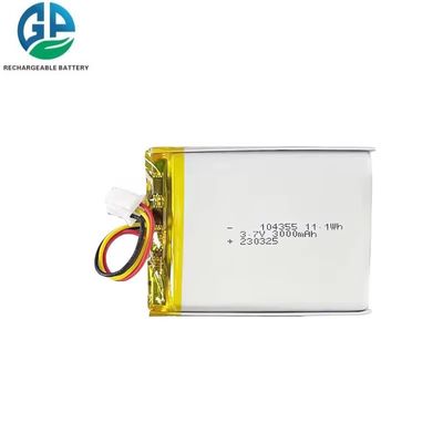 Bateria Recarregável de Polímero de Lítio LiPo 3.7V 3000mAh Aprovada pela KC IEC62133 para Drones e Dispositivos de Beleza