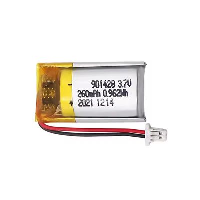 901428 260mAh 3.7V 500 Ciclos Bateria de Polímero de Lítio Pack Bateria LiPo Personalizada