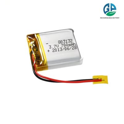 Alta taxa de descarga Bateria de capacidade total KC 3.7v 700mah Bateria recarregável de íons de lítio 803132 Bateria de lítio
