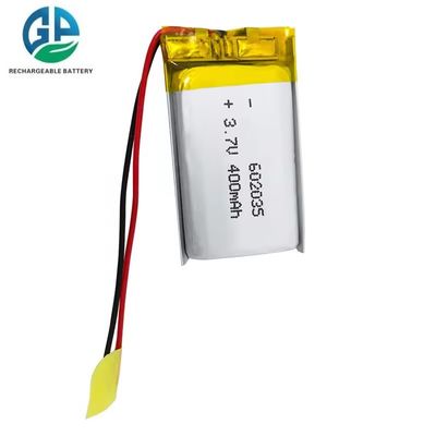 IEC62133 Certificado 602035 Tamanho 500mAh Capacidade Bateria recarregável de polímero de lítio