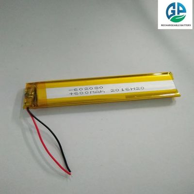 Bateria de Polímero de Lítio de Alta Capacidade 3.7V 600mAh Tamanho 602080 para Fornecimento de Energia Confiável