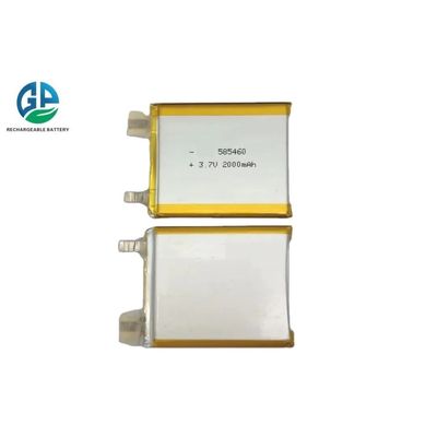 3.7V 2000mAh Bateria de Lítio Polímero com 500 vezes a Vida do Ciclo Bateria Lipo recarregável