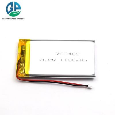 KC IEC62133 Aprovar Bateria Lipo Pacote de bateria recarregável com Pcb 703465 3.2v 1100mah Pequena bateria Lipo Lifepo4