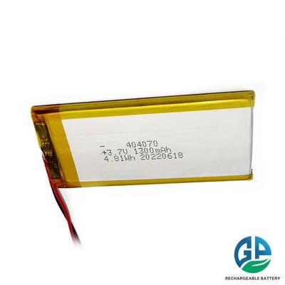 Bateria de alta taxa de descarga 30CMax60C recarregável 1300 Mah Bateria de íons de lítio 404070 4.81wh 3.7v Bateria Lipo