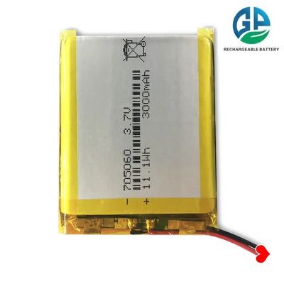 Bateria de alta taxa de descarga 3.7V 3000mah 30C Max60C Bateria Lipo recarregável 705060 Pilas Células recarregáveis