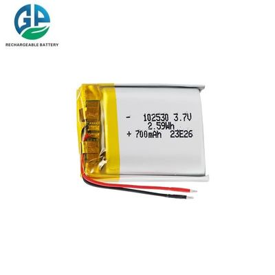 KC IEC62133 Certificado 3.7V 700mAh Lithium Polymer Battery Pack para Smart Watch e dispositivos digitais