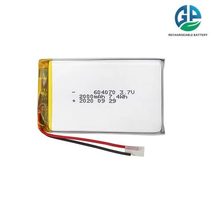 2000mAh 3.7V Lithium Polymer Battery Pack com 500 vezes a vida do ciclo para dispositivos de beleza