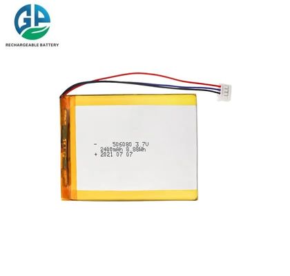 Bateria de lítio polímero 8.8wh 506080 3.7V 2400mAh Instrumento de beleza Carrinhos de golfe de potência móvel BOATS