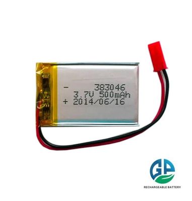 3.7v 500mah bateria de lítio lipo 383046 Li polímero KC recarregável Lipo bateria