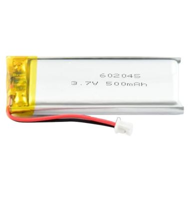 Bateria de polímero de lítio Lipo 3,7V 500mAh 602045 Li-Ion recarregável para dispositivos de beleza