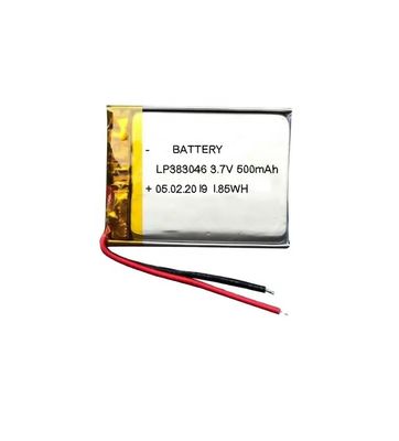 3.7V 500mAh UN38.3 Certificado Bateria de Lítio Polímero 303450 Tamanho para Produtos Digitais