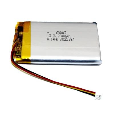 IEC62133 2200mAh aprovado 6.8*40*60mm Bateria de polímero de lítio
