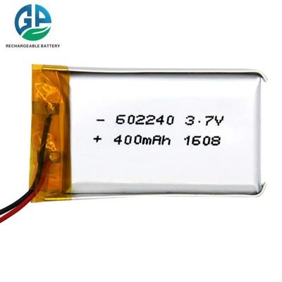 602240 3,7V 400mAh Bateria de lítio polímero recarregável Bateria LiPo para dispositivos de beleza