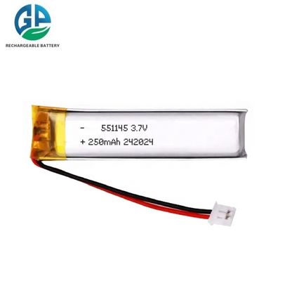 3.7V Li Polymer Cell 250mAh Bateria de Lítio de Polímero Com KC 3.7v 551145 250mah Baterias de Lítio-Íon de Lítio