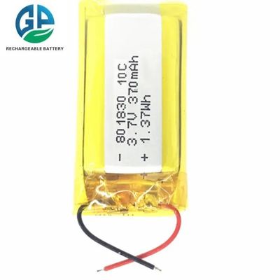 3.7V Li-Polymer Battery Power Bank Long Cycle KC Approvado 801830 370mah Bateria Baterias recarregáveis Li-Polymer