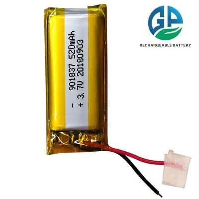 3.7v 520mah KC Bateria Li Polymer aprovada Bateria 3.7V Mini Bateria recarregável LP901837