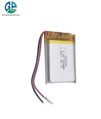 KC CB IEC62133 aprovado Bateria recarregável Lipo Venda Quente 3.8v Bateria pequena Lipo 622334 500mah