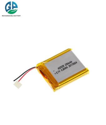 Bateria de polímero de lítio recarregável LiPo 3.7V 230mAh UL1642 IEC62133
