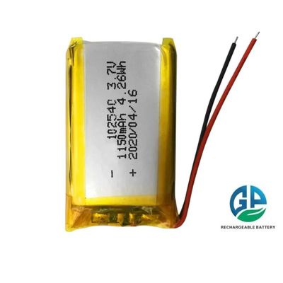 Bateria de Polímero de Lítio LiPo Recarregável de 3,7V 1150mAh 500 vezes para Dispositivos de Sistema Solar de Iluminação