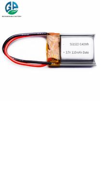 Baterias de lítio metal polímero 3.7v 110mah KC Alta qualidade Venda Quente Baixo Preço Recarregável 551522 3.7V 110mah