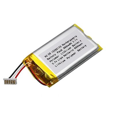 Bateria de Polímero de Lítio Lipo Recarregável de 3.7V 900mAh Aprovada pela KC IEC62133