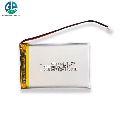Bateria de Polímero de Lítio de 2000mAh 3.7V com Vida Útil de Ciclo de 500 Vezes para Empilhadeiras Elétricas