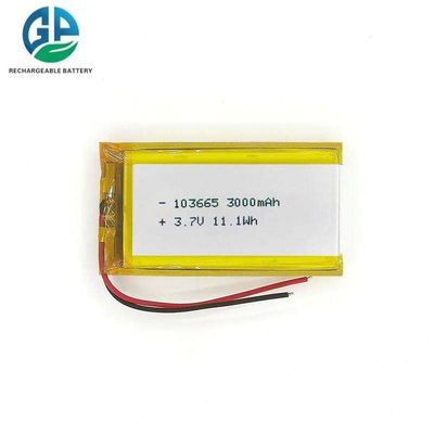 Bateria de Polímero de Lítio KC Aprovada de 3.7V 3000mAh, Bateria Recarregável LiPo para Pequenos Eletrodomésticos