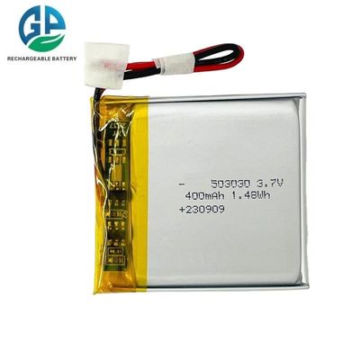 Bateria de polímero de iões de lítio de alta capacidade 503030 400mah Bateria Lipo para relógio inteligente Bateria de lítio certificada KC 503030