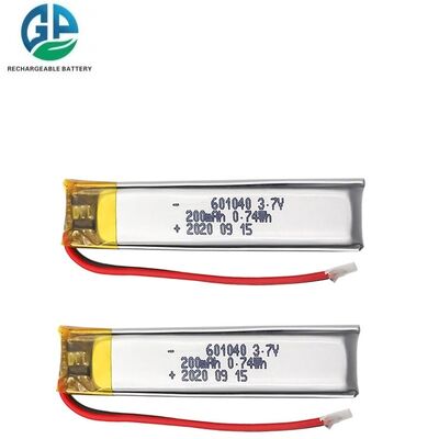 KC recarregável 601040 200mAh 3.7V Bateria de polímero de lítio para câmera digital MSDS