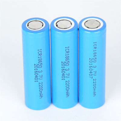 18650 bateria de lítio 3.7V 2200mAh IEC62133 Li Ion Battery recarregável