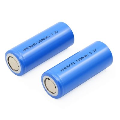 O ferro cilíndrico do lítio fosfata 26650 a pilha de bateria de 3.2V 3300mAh LiFePO4